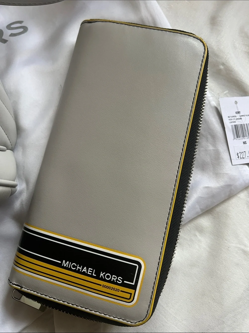 Michael Kors White Quilted Leather Backpack with Matching White Zip Wallet